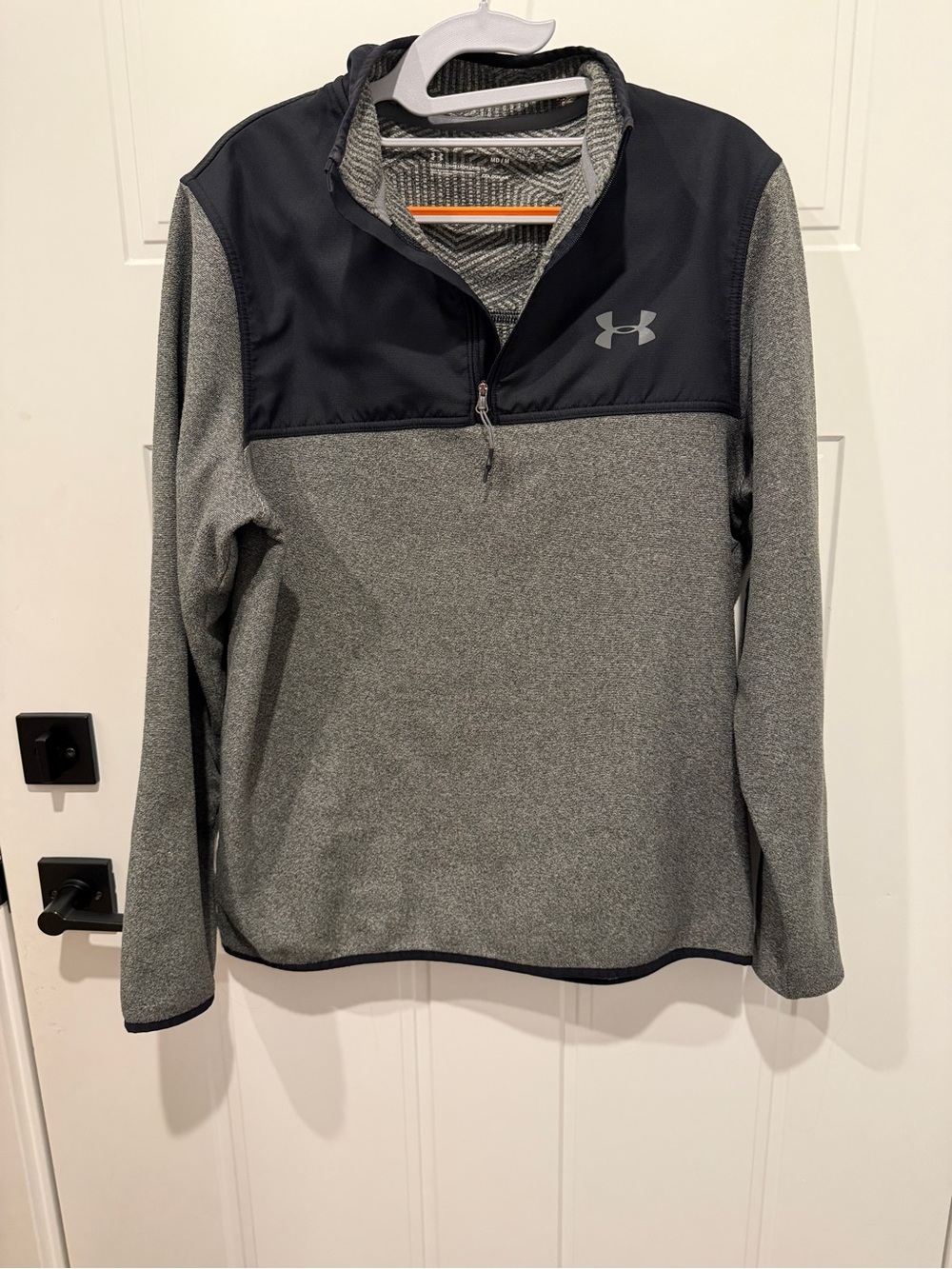 Under Armour Men’s Grey and Black Half-Zip Fleece Pullover